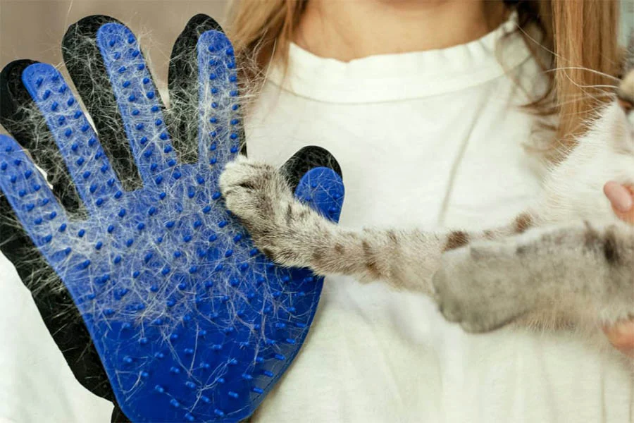 pet grooming glove